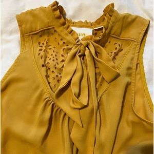 Yellow sleeveless Maeve blouse - Anthropologie size 12
